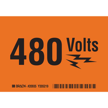 Imágen de Brady B-302 Poliéster Rectángulo Naranja Cartel de sensibilización de seguridad 20935 (Imagen principal del producto)
