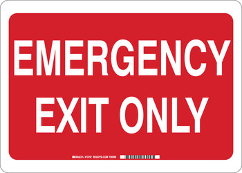 Imágen de Brady B-120 Poliéster reforzado con fibra de vidrio Rectángulo Inglés Cartel de salida de emergencia 73797 (Imagen principal del producto)