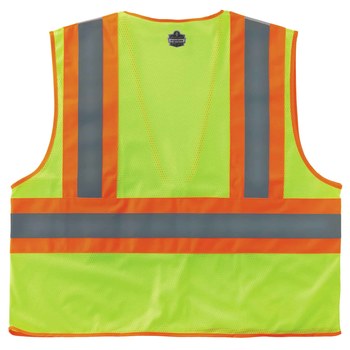 Ergodyne Glowear 8230Z Chaleco de alta visibilidad 21325 - tamaño Grande/XG - Poliéster - Lima de alta visibilidad - ANSI clase 2