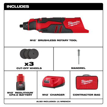 Milwaukee 12M Juego De Herramientas Rotativas 2525-21 - 87240