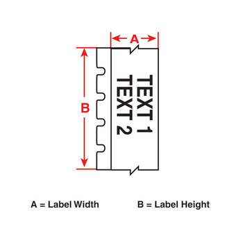 Brady M71C-750-403 Cartucho de etiquetas para impresora - 0.75 pulg. x 50 pies - Papel - Blanco - B-403