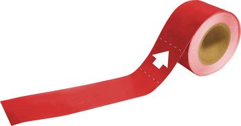 Imágen de Brady Pipe Markers-To-Go Blanco sobre rojo Plástico 73947 Marcador de tubería autoadhesivo (Imagen principal del producto)