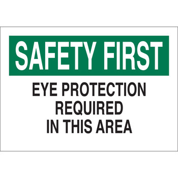 Imágen de Brady B-120 Poliéster reforzado con fibra de vidrio Rectángulo Blanco Inglés Cartel de PPE 70338 (Imagen principal del producto)