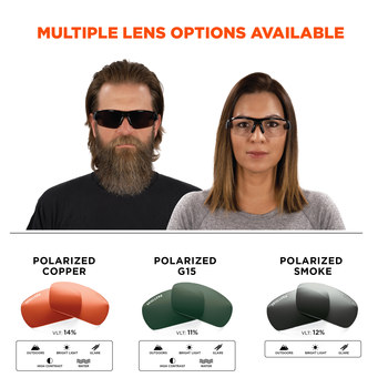 Ergodyne Skullerz Dagr Universal Policarbonato Lentes de seguridad lente Humo - Medio marco - 720476-52031