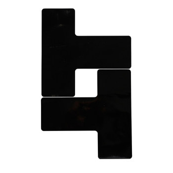 Brady ToughStripe Max 170037 Etiqueta de marca de esquina - 3 pulg. x 8 pulg. - Vinilo - Negro - B-543