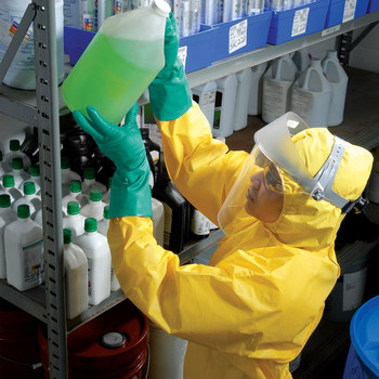 Ansell KleenGuard Overoles resistentes a productos químicos A70 09815 - tamaño 2XG - Polietileno/polipropileno - Amarillo