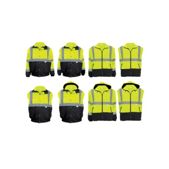 Global Glove FrogWear GLO-B2 Chaqueta bomber GLO-B2-L - tamaño Grande - Poliéster - Amarillo/negro - 02464