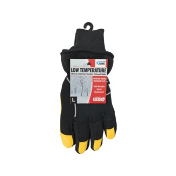 Global Glove woThunder Glove SG7200INT Negro Grande Cuero Gamuza Guantes para condiciones frías - Insulación Cold Keep - sg7200int lg