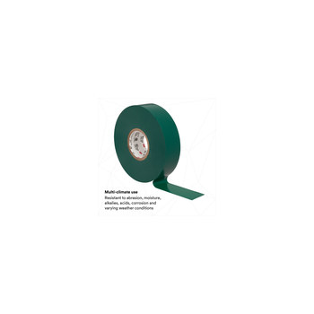 3M Scotch 35 Verde Cinta aislante - 3/4 pulg. x 66 pies - Grosor 7 mil - 10851