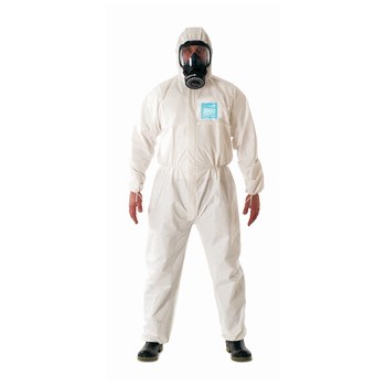 Ansell Microchem AlphaTec Overoles resistentes a productos químicos 68-2000 GR20-B-92-111-08 - tamaño 4XG - Polietileno - Blanco - 06298