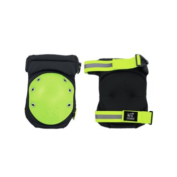 Global Glove FrogWear Rodilleras de alta visibilidad KP461N - tamaño Talla única - Tapa blanda - Negro y amarillo/verde de alta visibilidad - 29250