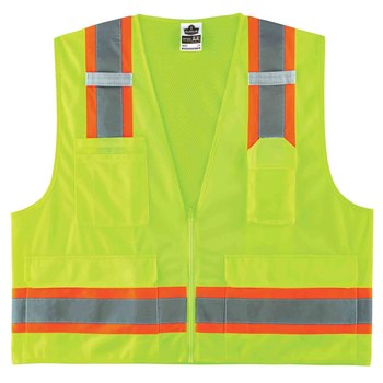 Ergodyne Glowear 8248Z Chaleco de alta visibilidad 24079 - tamaño 4EG/5EG - Poliéster - Lima de alta visibilidad - ANSI clase 2