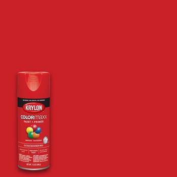 Krylon COLORmaxx Pintura en aerosol - Brillo Anuncio rojo - 16 oz - 05503