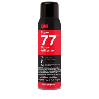 3M Super 77 Multipropósito Adhesivo en aerosol Transparente 20 oz Lata de aerosol - 86234 - Peso neto 13.44 oz