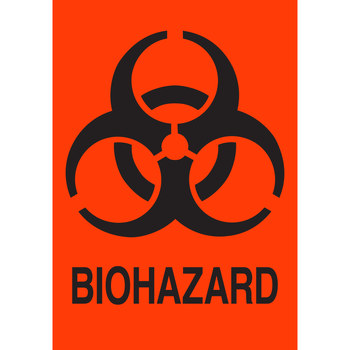Brady B-585 Acrílico Rectángulo Etiquetas de peligro biológicobiológico Naranja - 7 pulg. Ancho x 10 pulg. Altura - Laminado - 31419LS-A