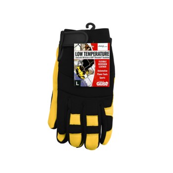 Global Glove Thunder Glove SG7700in Negro/Amarillo Grande Cuero/Caucho/Spandex Gamuza Cuero/Caucho/Spandex Guantes de mecánico - sg7700in lg