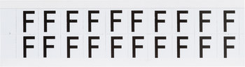 Imágen de Brady 97 Series Negro sobre blanco Interior/exterior Vinilo 97 Series Carta 9712-F Etiqueta en forma de letra (Imagen principal del producto)