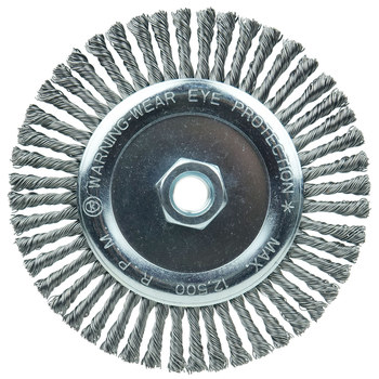 Weiler Roughneck 08766 Cepillo de rueda - Anudado - Circular trenzado Acero cerda