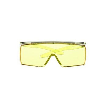 3M SecureFit 3700 Series SF3703SGAF-GRN Policarbonato Gafas de seguridad OTG (sobre el vidrio) lente Ámbar + Scotchgard - Sin marco - 051131-27913