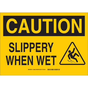 Imágen de Brady B-120 Poliéster reforzado con fibra de vidrio Rectángulo Amarillo Inglés Cartel de prevención de caída 132066 (Imagen principal del producto)