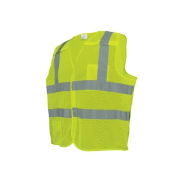 Global Glove FrogWear HV Chaleco reflectante de alta visibilidad GLO-01BA-6XL - tamaño 6XL - Malla Poliéster - Amarillo/verde de alta visibilidad - ANSI clase 2, tipo R - glo-01ba 6xl