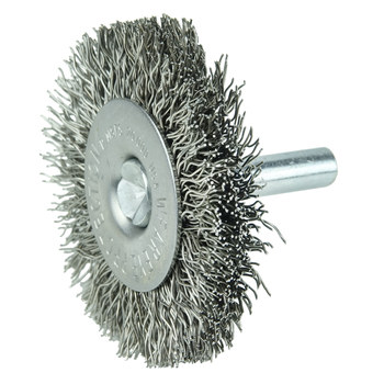 Weiler Acero inoxidable Cepillo de cerdas radiales - Diámetro de la cerda 0.014 pulg. - 17975