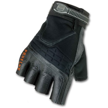 Ergodyne Proflex 900 Negro Grande Polímero de gel/Cuero/Neopreno/Spandex Polímero de gel/Cuero/Neopreno/Spandex Guantes de trabajo - 720476-17024
