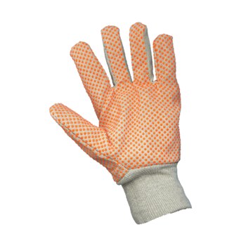 Global Glove C120D Naranja/Blanco Grande Lona/Algodón Guantes de trabajo - Pulgar tipo ala - c120d1 mens