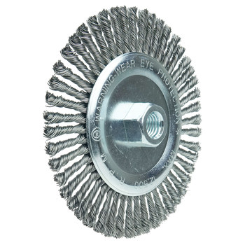 Weiler Roughneck 08766 Cepillo de rueda - Anudado - Circular trenzado Acero cerda