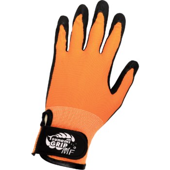 Global Glove Tsunami Grip 510MFV Negro/Naranja 9 Nailon Guantes de trabajo - 510mfv lg
