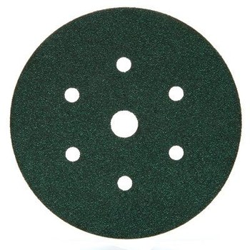 3M Green Corps Hookit Recubierto Óxido de aluminio cerámico Verde Disco de velcro - Óxido de aluminio cerámico - 6 pulg. - 80 - 00612