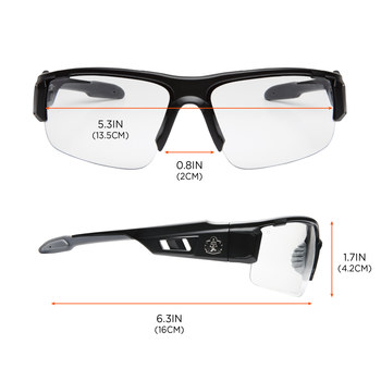 Ergodyne Skullerz Dagr Lentes de seguridad lente Transparente - Medio marco - 720476-52400
