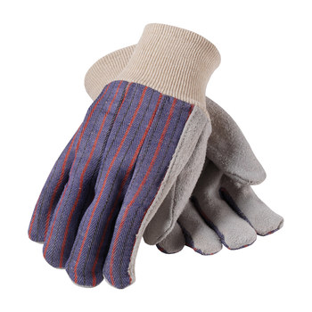 PIP 86-4104P Gris/Verde/Rosa Cuero Dividir Cuero vacuno Cuero Guantes de trabajo - Pulgar recto - Longitud 10 pulg. - 616314-08146