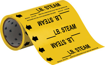 Imágen de Brady Negro sobre amarillo Vinilo 41483 Marcador de tubería autoadhesivo (Imagen principal del producto)