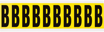 Imágen de Brady 34 Series Negro sobre amarillo Interior Paño de vinilo 34 Series Carta B3440- Etiqueta en forma de letra (Imagen principal del producto)