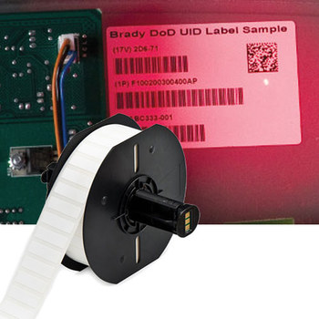 Imágen de Brady Blanco Poliéster Transferencia térmica B33-213-482 Rollo de etiquetas para impresora de transferencia térmica troquelado (Imagen principal del producto)