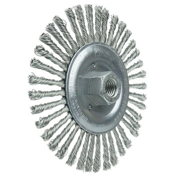 Weiler Roughneck 08786 Cepillo de rueda - Anudado - Circular trenzado Acero inoxidable cerda