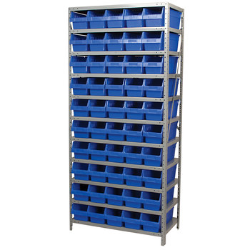 Imagen de Akro-mils AS1879098 Shelfmax 6500 lb Ajustable Azul Gris Revestido en polvo Acero 22 ga Abierto Ajustable Sistema de estantería fijo (Imagen principal del producto)