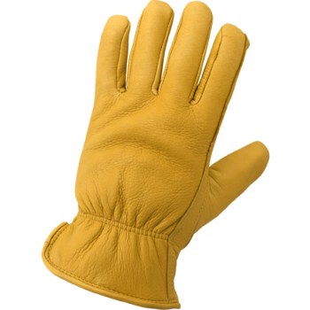 Global Glove 3200DTH Dorado Grande Cuero Grano Gamuza Cuero Guante para conductor - Pulgar montado - 816679-01547