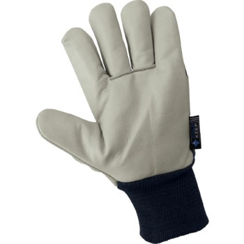 Global Glove 2950KW Blanco/Amarillo/Azul Grande Cuero vacuno Guantes para condiciones frías - Pulgar tipo ala - Insulación Cold Keep - global glove 2950kw lg