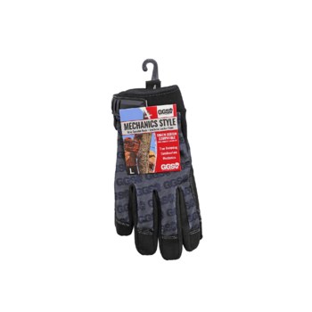 Global Glove Negro, Gris Mediano Spandex Guantes de mecánico - Pulgar reforzado - 810033-29628