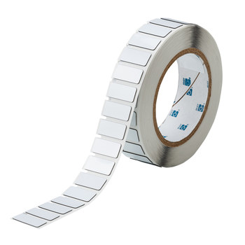 Brady THTEP-171-593-.5 Rollo de etiquetas troqueladas para impresoras - 1.6 pulg. x 0.49 pulg. - Poliéster - Blanco - B-593