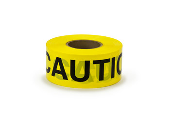 3M Scotch 300 Yellow Warning Tape - Pattern/Text = CAUTION - 3 in Width x 1000 ft Length - 2 mil Thick - 53042