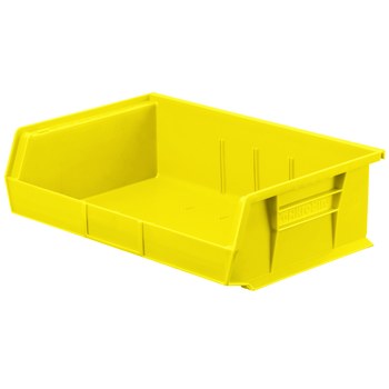 Imagen de Akro-mils Akrobin 60 lb Amarillo Polímero de grado industrial Colgado/Apilado Contenedor de almacenamiento (Imagen principal del producto)