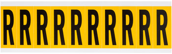 Imágen de Brady 15 Series Negro sobre amarillo Interior/exterior Vinilo 15 Series Carta 1534-R Etiqueta en forma de letra (Imagen principal del producto)