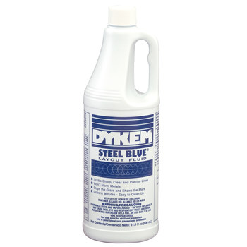 Dykem Steel Blue Azul Fluido de diseño - 31.5 fl oz Botella - 80600