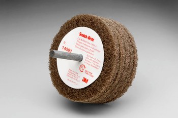 3M Scotch-Brite Óxido de aluminio Disco de desbaste - Mediano grado - Accesorio Eje - Diámetro 3 pulg. - 14593