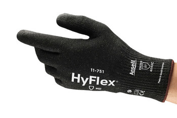 Ansell HyFlex intercept 11-751 Negro 5 Nailon Guantes resistentes a cortes - 076490-07389