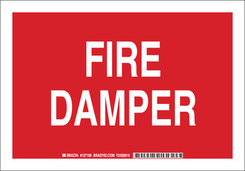 Imágen de Brady B-401 Poliesterino de alto impacto Rectángulo Rojo Inglés Cartel de equipo de fuego 127195 (Imagen principal del producto)