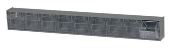 Imagen de Quantum Storage QTB309GY Gris Transparente Revestido en polvo Plástico Apilable Gabinete Gaveta Inclinable (Imagen principal del producto)